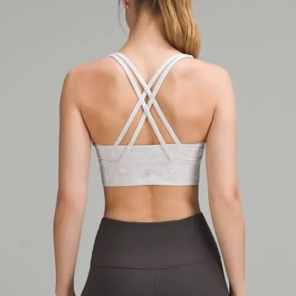 Lululemon | Energy Longline Bra Medium Support | Spray Leopard Grey Multi | 12 - Picture 2 of 5